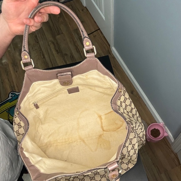 GUCCI CHAINS CANVAS TOTE BAG - Picture 4 of 4